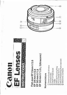 Canon 15/2.8 manual. Camera Instructions.